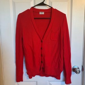 Wallace Madewell Red Cardigan Sweater
